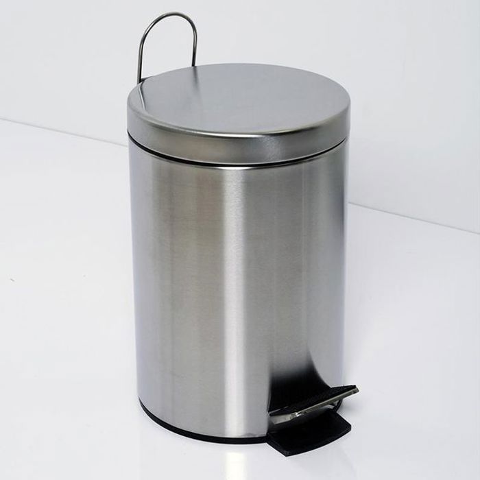 Poubelle à pédale en inox 12 litres