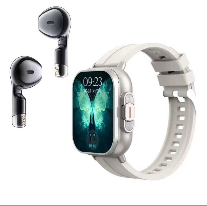 D8 Montre intelligente 2 en 1 BLANC