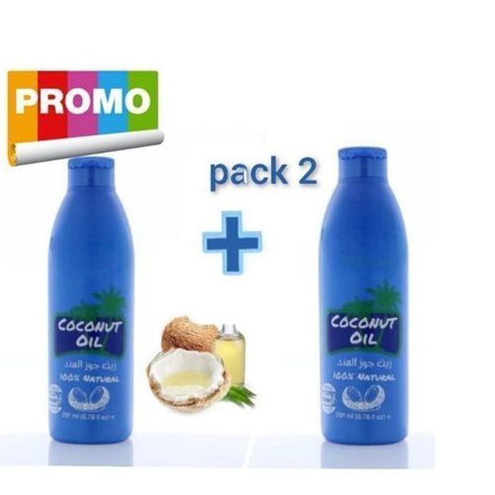 Duo d’Huiles de Coco Cosmétiques – Nourrissantes & Fortifiantes pour Cheveux – 2 x 200 ml