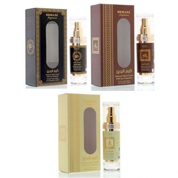 Hemani pack soins Crèmes pour les mains & Lotions 3x1 a base musc et amber oud