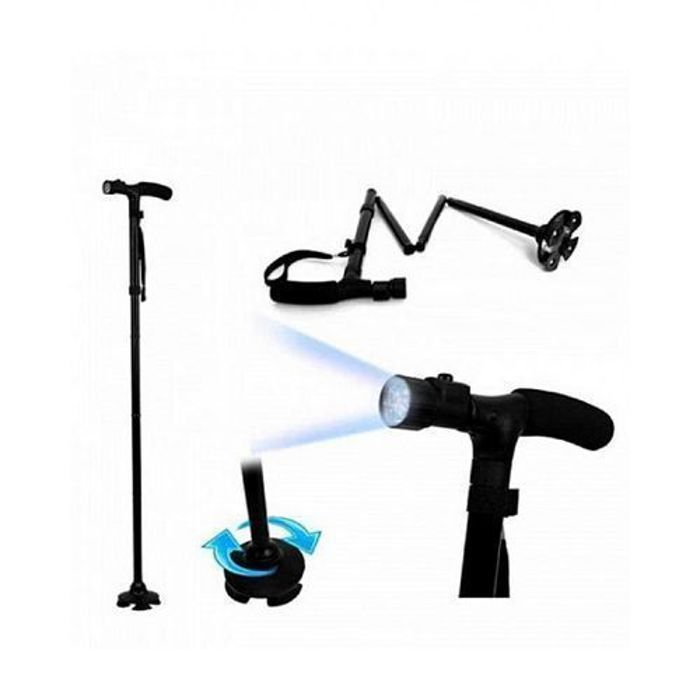 Trusty Cane Canne pliante médicale avec éclairage - utile et pratique Module 2020