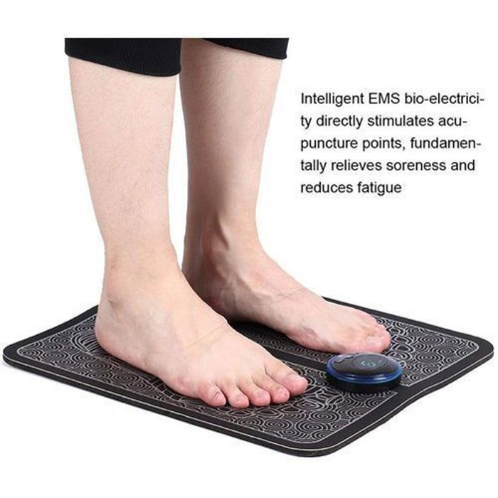 Masseur de pieds - EMS - Portable - 6 modes de massage - Soulagement des courbatures - Compact