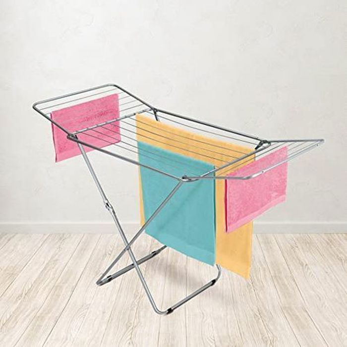 Étendoir à Linge à chevalet avec Ailes, Séchoir à linge pliable