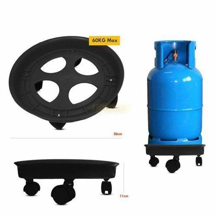 5 Support Bouteille de gaz, Porte bouteille robuste avec 4 roulettes