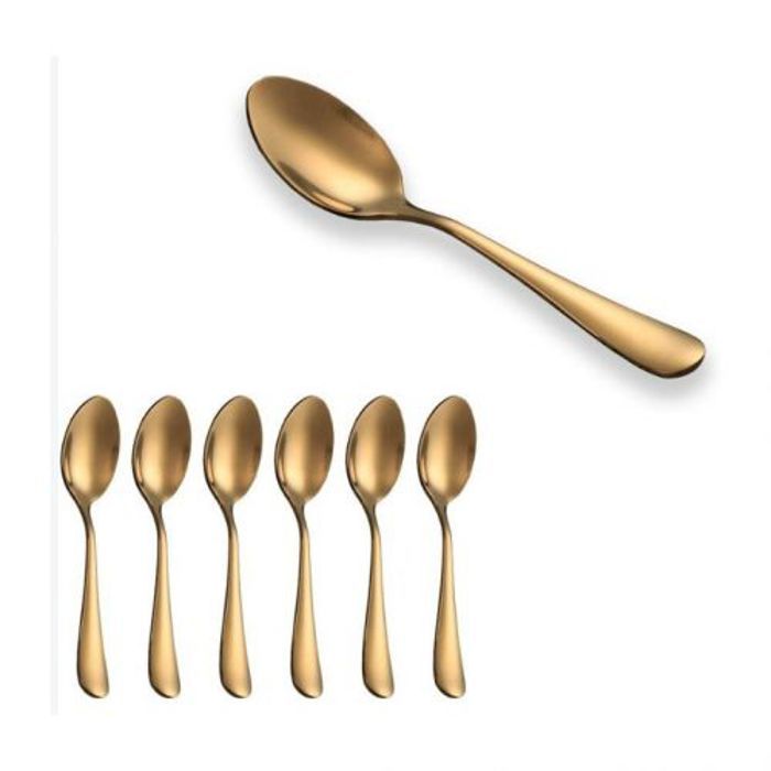 6 Mini cuillère stainless steel cutlery .cuillères à café.  glacée....