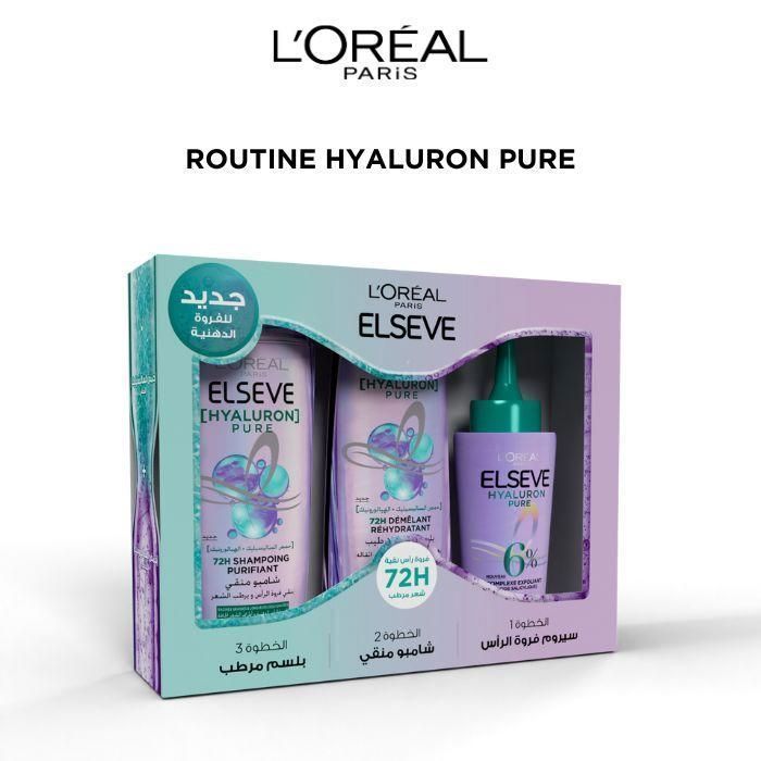L'Oréal Paris - Shampooing et Après-Shampooing - Hyaluron Pure - 200ML - 72H - Sérum 102ML