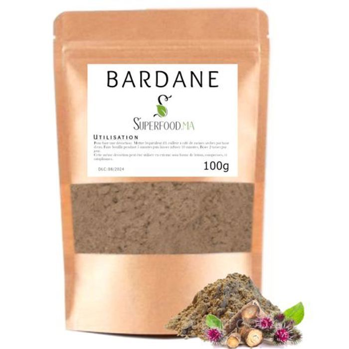 Racine de Bardane en Poudre - Naturel - 100g - Eczéma - Acné - Cheveux