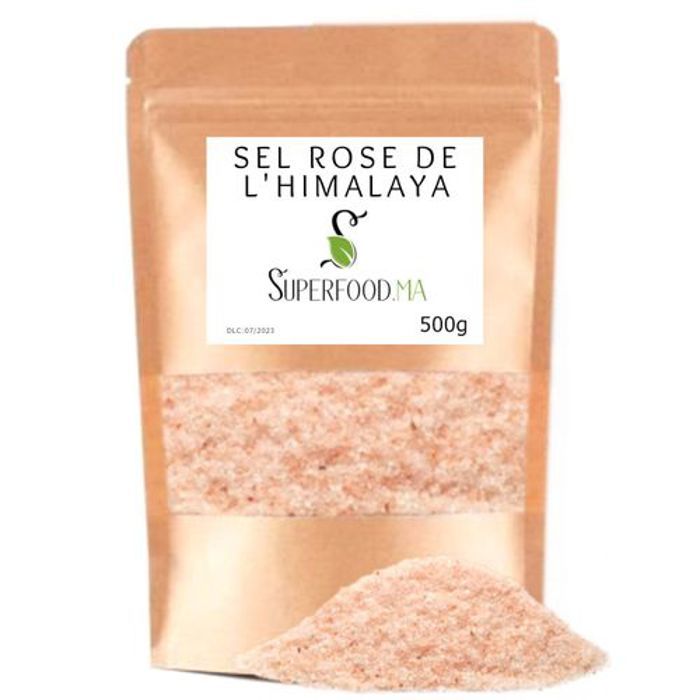 Sel Rose Himalaya Fin 100% Naturel Non Raffine Riche En Mineraux 500g