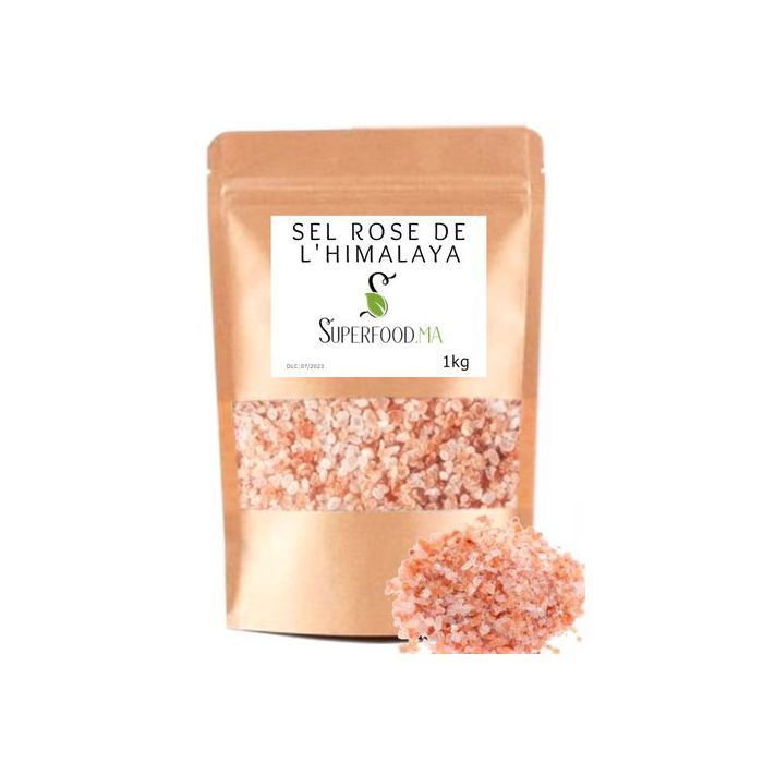 Sel Rose Himalaya Gros 100% Naturel Non Raffine Riche En Mineraux 1kg