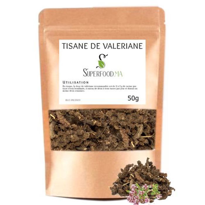 VALERIANE - CONTRACTURES MUSCULAIRES, ANXIETE, NERVOSITE, TROUBLES DU SOMMEIL 50g