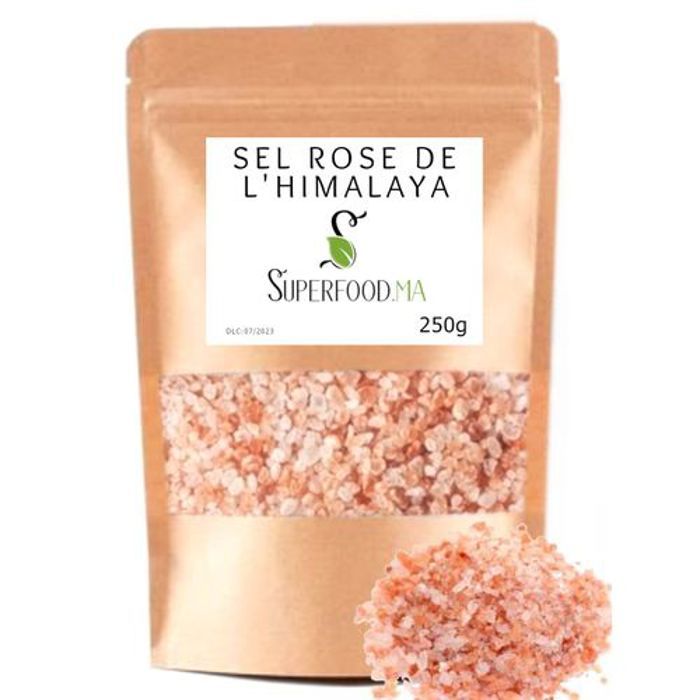 Sel Rose Himalaya Gros 100% Naturel Non Raffine Riche En Mineraux 250g