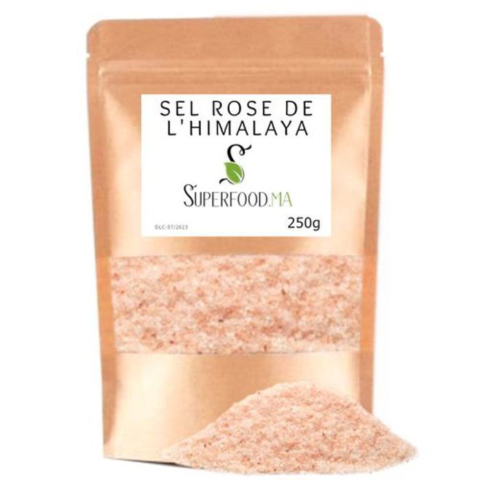 Sel Rose Himalaya Fin 100% Naturel Non Raffine Riche En Mineraux 250g