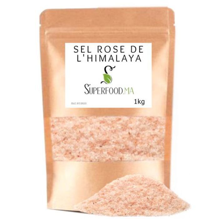 Sel Rose Himalaya Fin 100% Naturel Non Raffine Riche En Mineraux 1kg