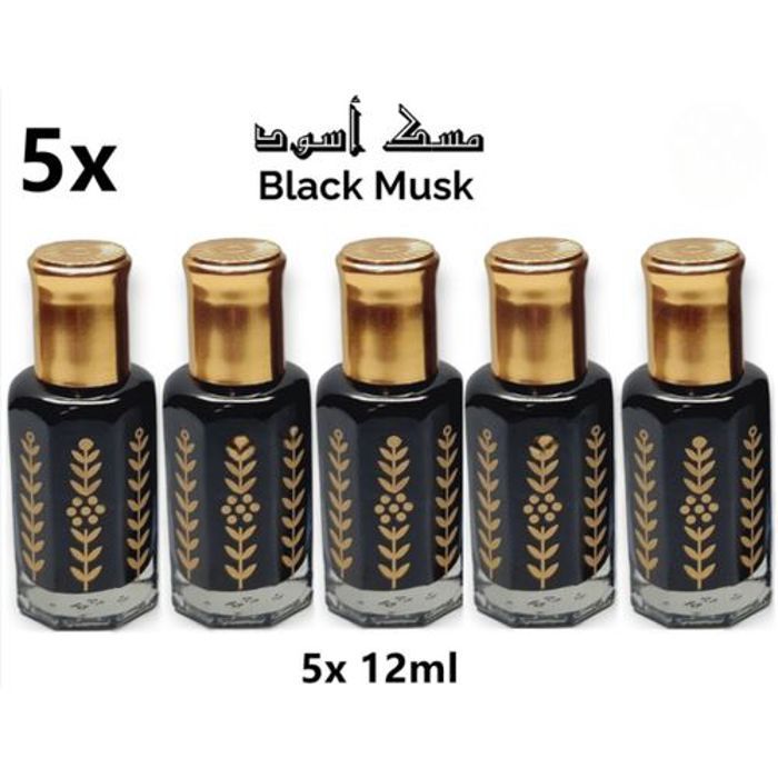 5x musc noir 12 ml concentré et fort de haute qualité parfum arabe foncé huile de tahara Ruqya islamique