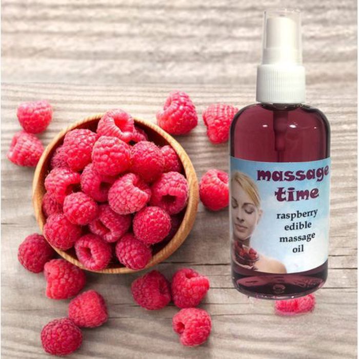 SOLTANIA Huile de massage aromatisée à la framboise Naturel et sans conservateurs 60ML