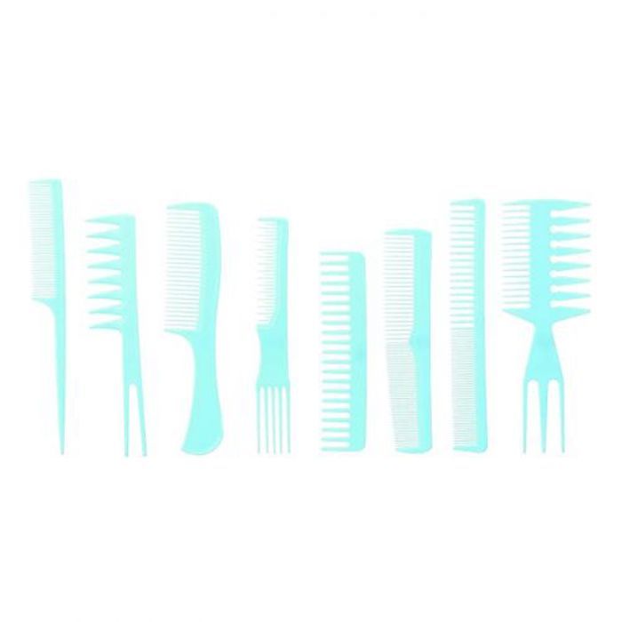 Ensemble de peignes multi-tailles, 8 pièces, couleur VERT