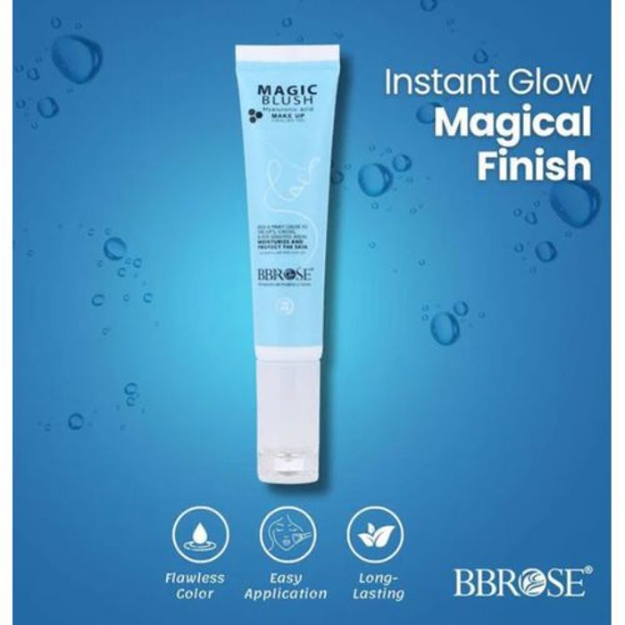 Bbrose Blush Magique à l'Acide Hyaluronique, Éclat Instantané et Fini Magique