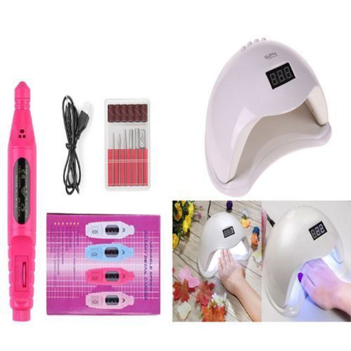Pack Appareil Sèche Ongles + Kit professionnel de lime à ongles