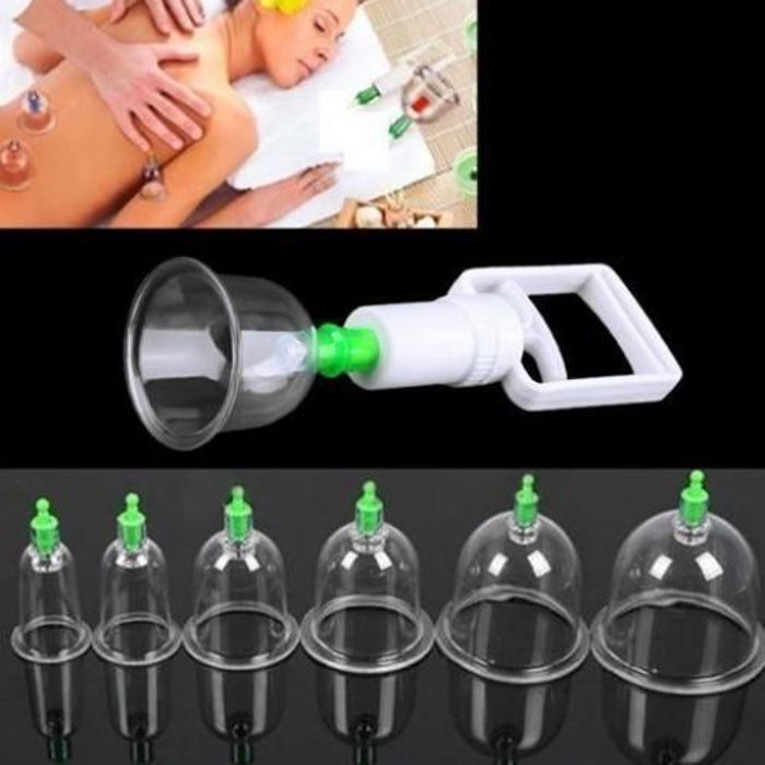 Hijama Ventouses Massage Relaxation de Thérapie (6 tasses + 1 D'aspiration)