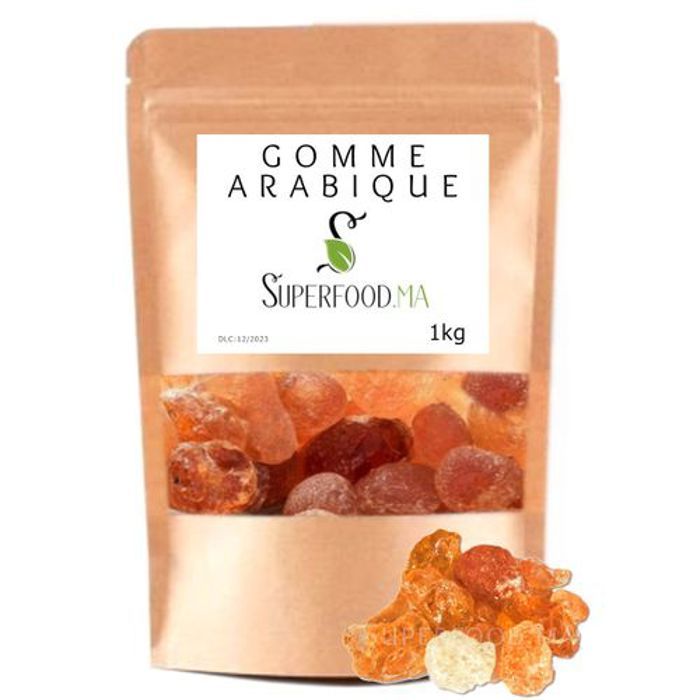 GOMME ARABIQUE PURE 100% NATURELLE Immunité constipation glycémie perte de poids - 1kg
