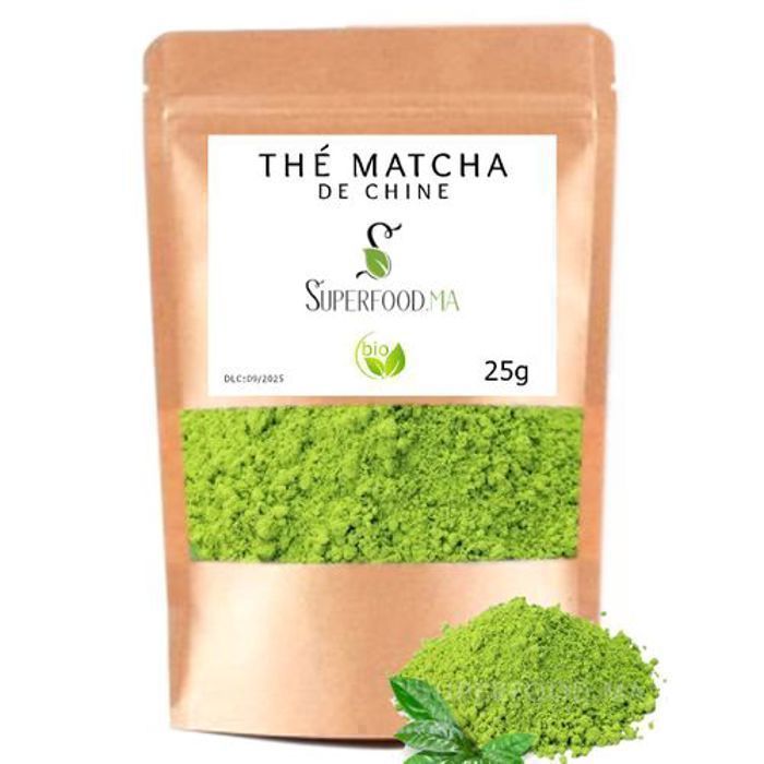 THÉ MATCHA BIO DE CHINE MINCEUR, DETOX, ANTIOXYDANT, CONCENTRATION - 25g
