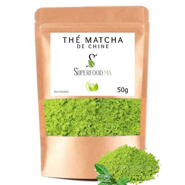 THÉ MATCHA BIO DE CHINE. MINCEUR, DETOX, ANTIOXYDANT, CONCENTRATION 50g