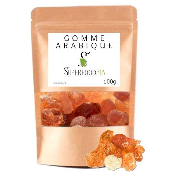 GOMME ARABIQUE PURE 100% NATURELLE Immunité constipation glycémie - 100g