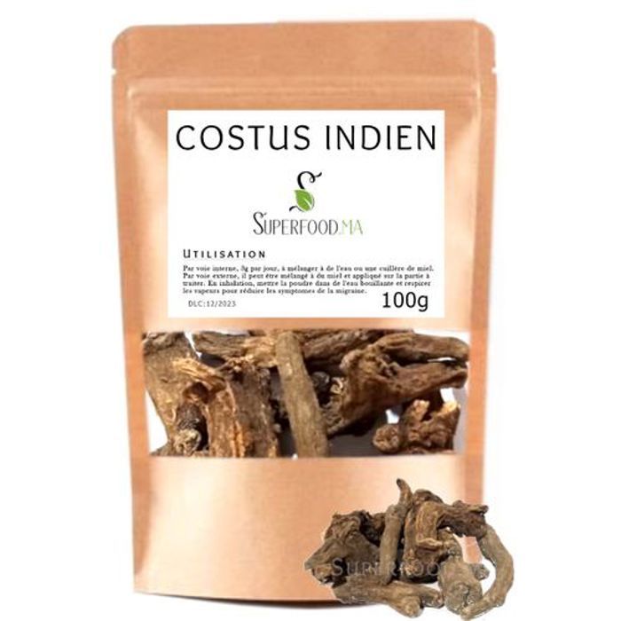 Costus indien 100 % NATUREL QIST LHINDI ENTIER - 100g
