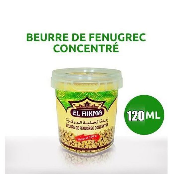 Beurre corporel - El Hikma - Fenugrec - Volume seins et fesses - 120ML - Sans parabène