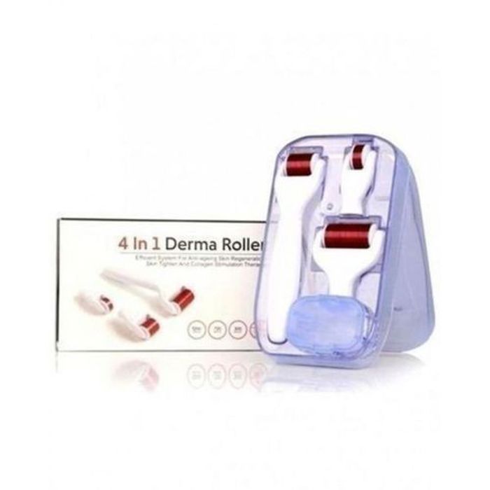 Rouleau dermatologique - Derma Roller System - 4 en 1 - Aiguilles en titane - Hypoallergénique - Mixte