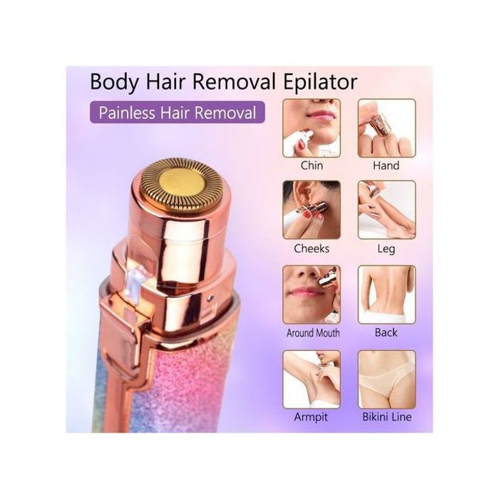 Épilateur 2en1 - Non spécifié - Rechargeable - Sourcils et corps - Câble USB inclus - Léger et pratique