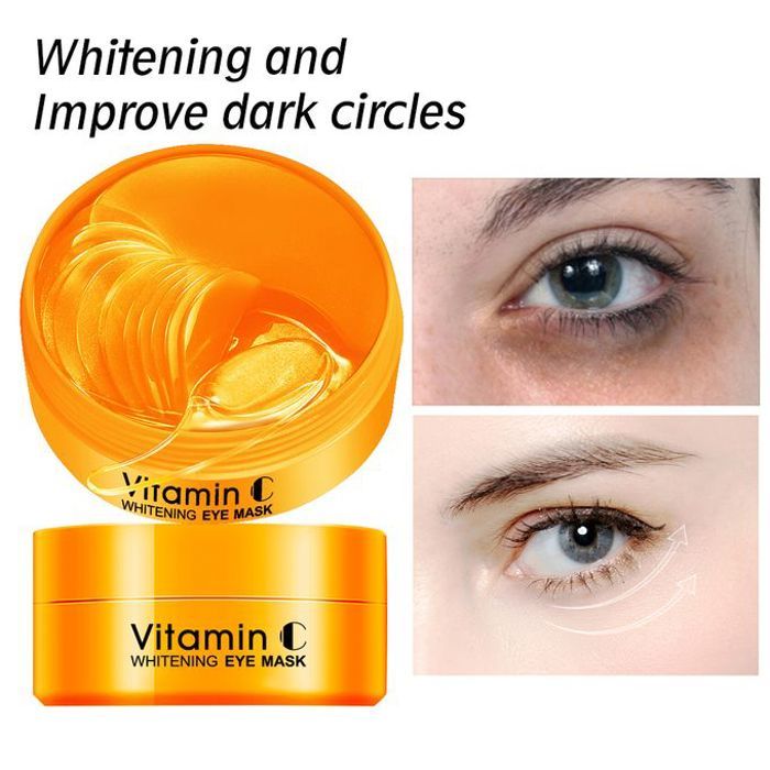 Masque de traitement pour les yeux blanchissant à la vitamine C en gel, anti-rides