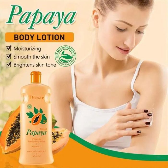 Lotion pour le corps - DISAAR - Papaye - Hydratante - Éclaircissante - Non gras