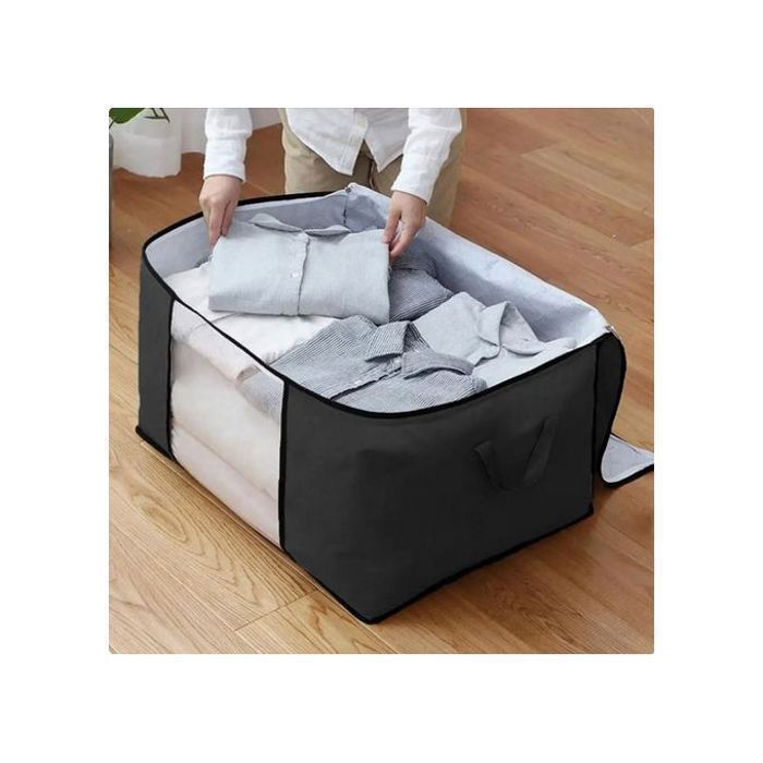 Boîte de rangement - Durable - Noir - 60x45x30cm - Pliable - Grande capacité