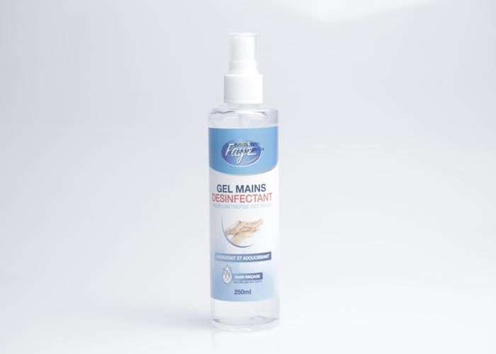 Gel Hydro-Alcoolique - FAYZ - 250ml - Élimine 99,9% des germes - Doux et hydraté - Sans alcool