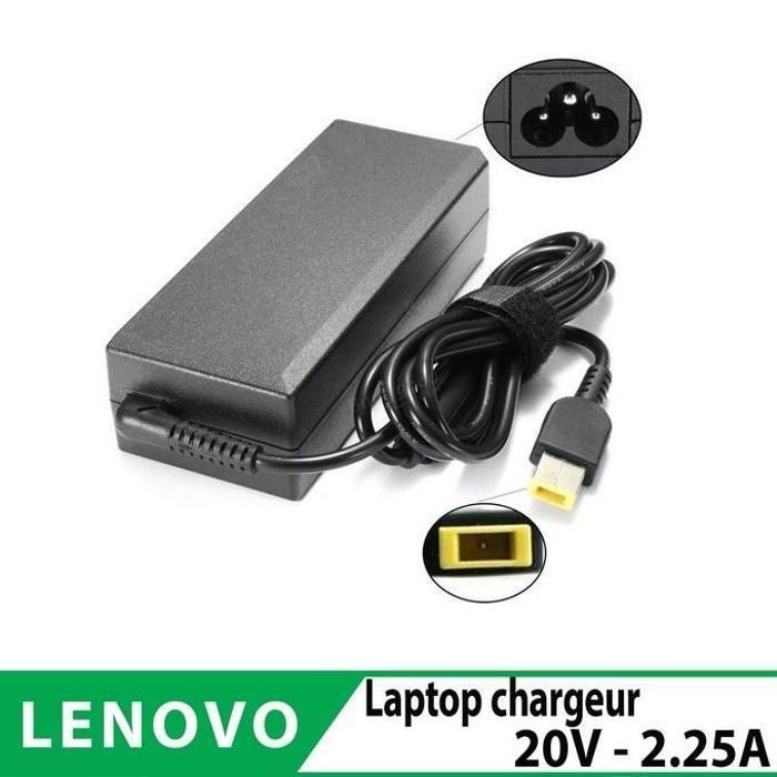 Chargeur Lenovo Pc Compatible -20V plus cable alimentation Produit vendu par roudani accessoires
