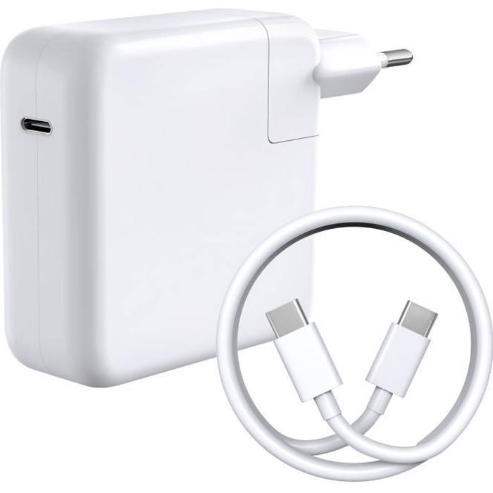 Chargeur 61W + Cable USB-C USB-C pour MacBook