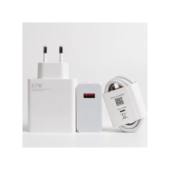 Chargeur Rapide 67W avec Câble USB Type-C 1M pour Mi Turbo pour pour Xiaomi Pad 6/5/11 Lite/Mi 11i/10T/11 Lite/Redmi Note 13/12S 11