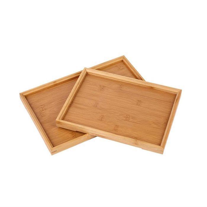 Plateaux en Bambou - AYA HOME - Set de 2 Rectangulaires - 35x25cm et 40x35cm - Décoratifs et Fonctionnels