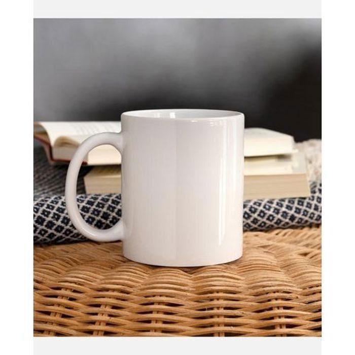 Mug en Porcelaine - AYA HOME - Blanc Écru - Compatible Lave-Vaisselle - Style Essentiel - Cylindrique