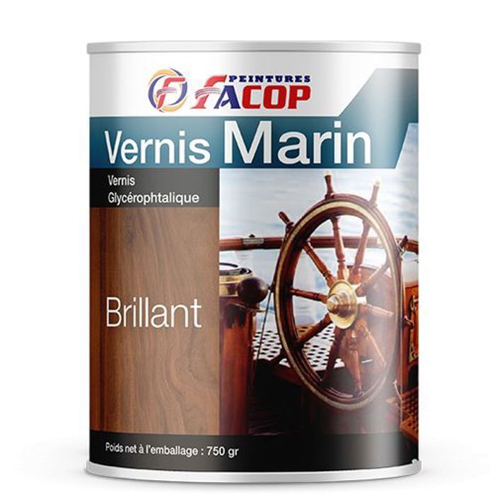 Vernis - FACOP - Marino Intempéries - Brillant - 750 ml - Protection bois intérieur/extérieur