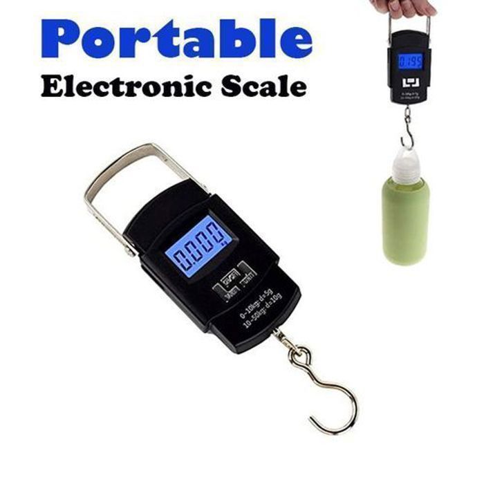 Balance Suspendue à Crochet - Électronique - 50Kg - Rétention des données - Conversion d'unités - LCD éclairé