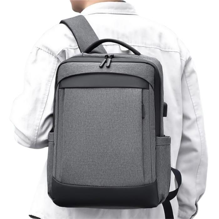 Sac à dos compact et robuste avec rangement spécial pour appareils électroniques GRIS fonçé