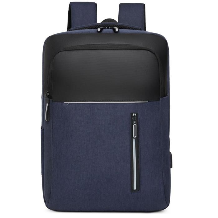 Sac à dos business,loisirs,compatible ordinateur 15,6 pouces et port USB intégré bleu