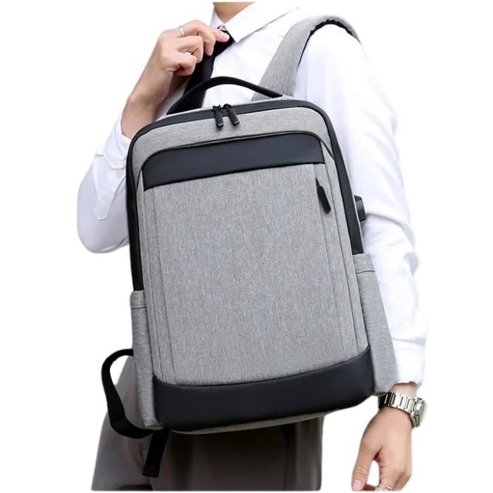 Sac à dos compact et robuste avec rangement spécial pour appareils électroniques GRIS