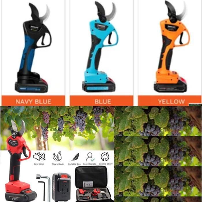 Sécateur électrique - Professionnel - Sans fil - Batterie lithium-ion - Coupe précise - 30 mm (Couleur aléatoire)