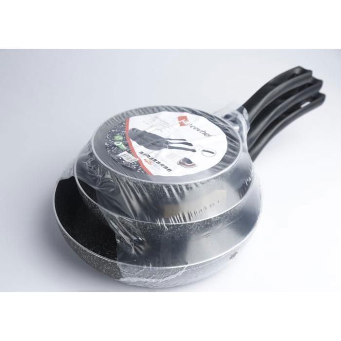 Set de 3 poêles Hascevher Lavilla Prime Granite (18/22/26 cm - 2,2 mm)