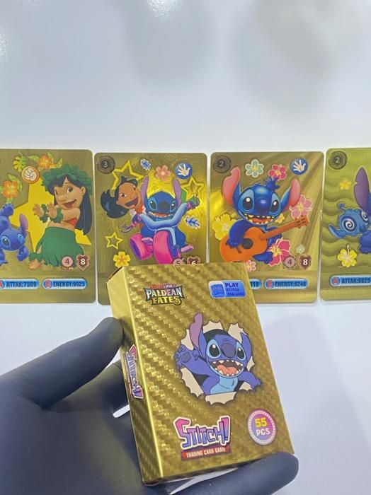 Cartes de jeu de société - Anime - Stitch (Gold) - Design unique - Idéal pour les fans - Amusement garanti