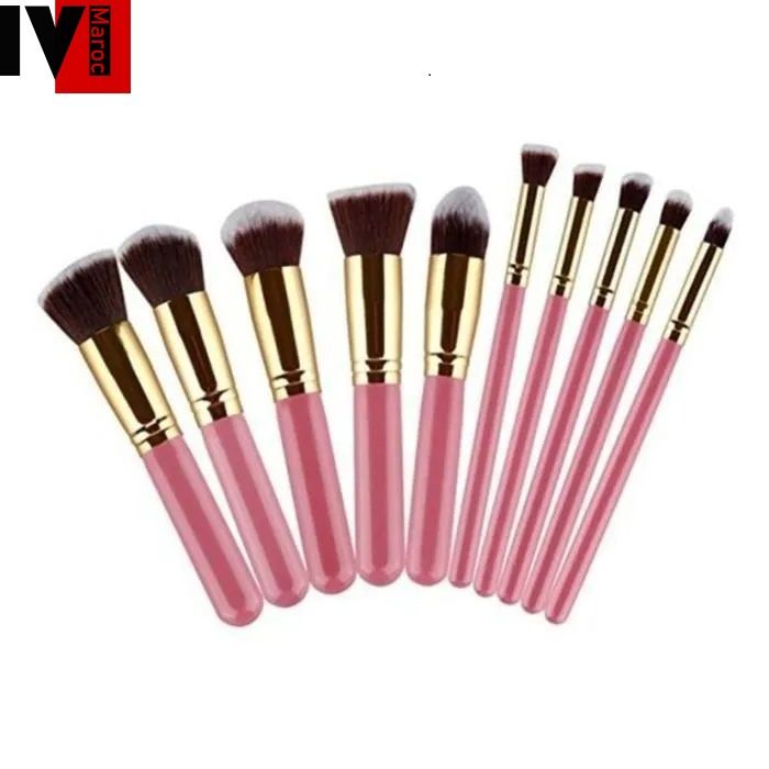 10 Pinceaux Maquillages kif professionnel - couleur aliatoire