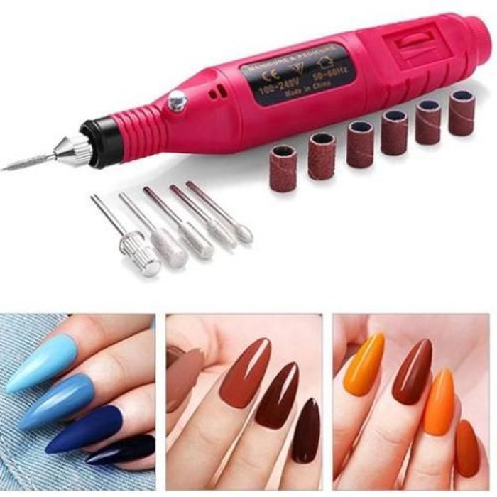 Mini machine à ongles,Machine de meulage, manucure et pédicure,Extension, ponçage, Couleur aliatoire